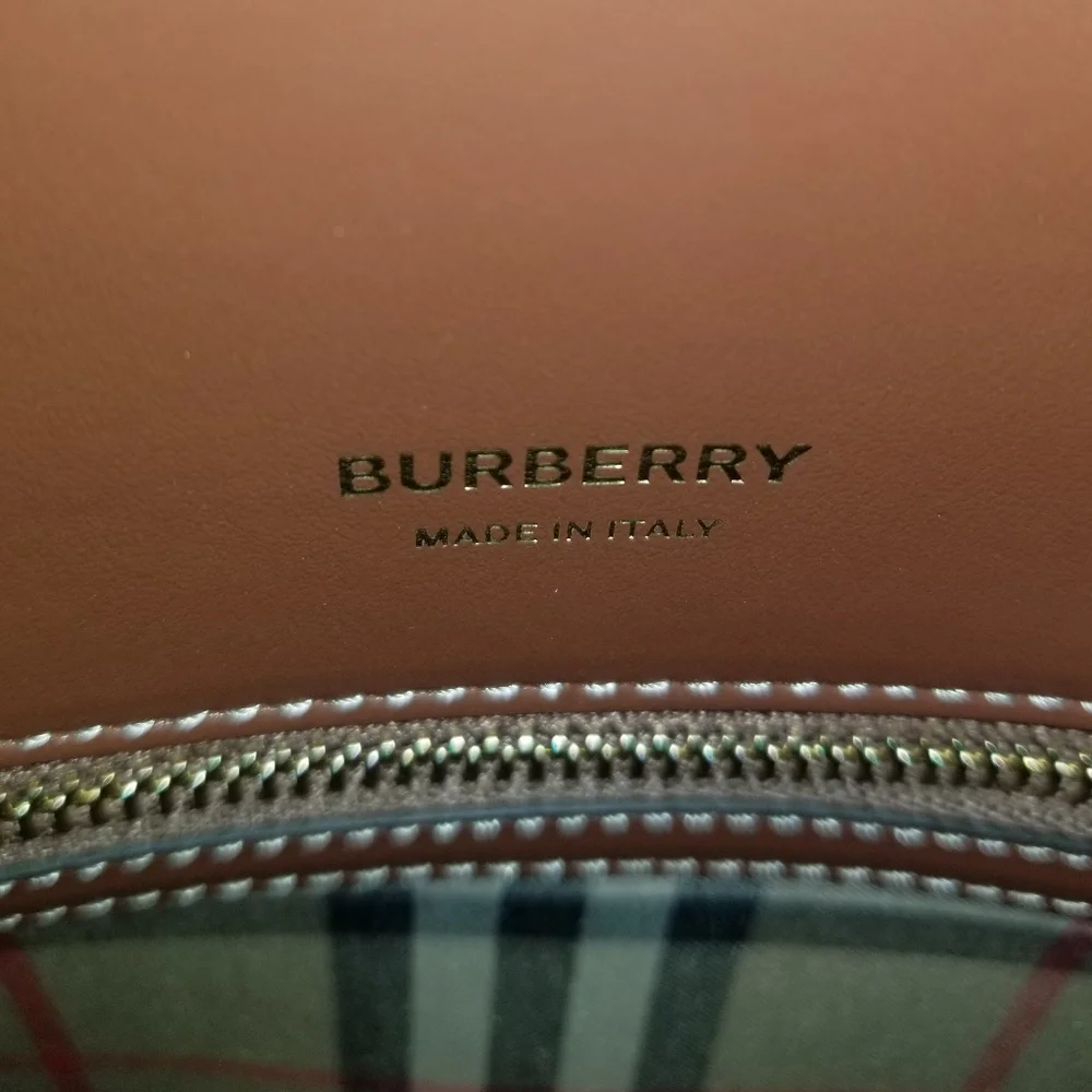 Burberry Title Vintage Check Leather Satchel Black - Picture 8 of 13
